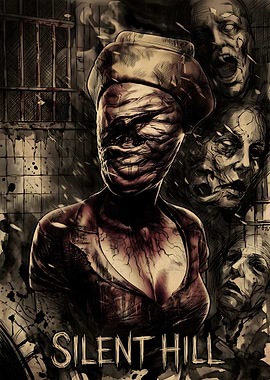 Silent Hill Bubble Head Nurse Poster