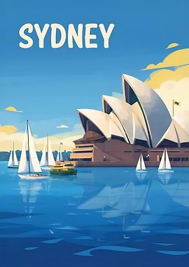Sunny Day in Sydney Harbor Wall Art