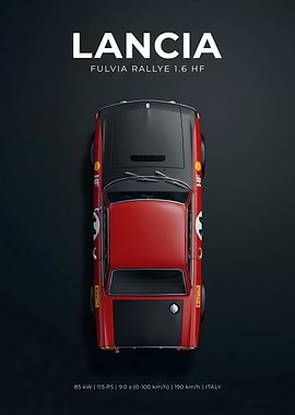 Lancia Fulvia Rallye 1.6 HF Poster