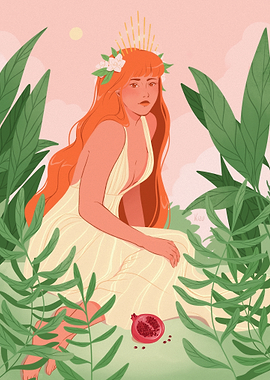 Persephone Goddess Illustration