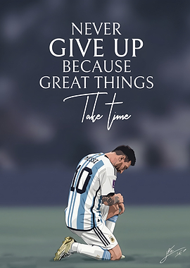 Lionel Messi Inspirational Sports Poster