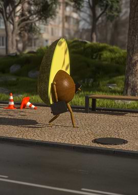 Avocado going to work