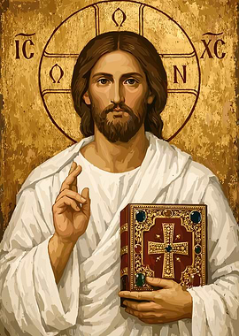 Jesus Christ Orthodox Icon Portrait