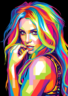 Britney Spears WPAP Pop Art Portrait