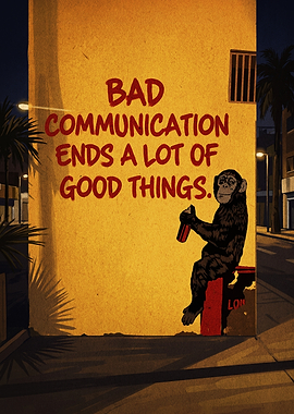 Bad Communication Street Art Poster