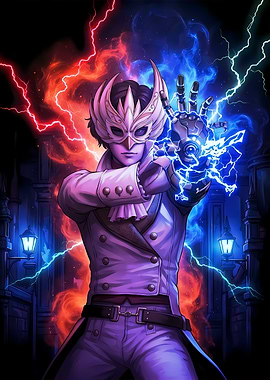 Masked Character with Electric Powers