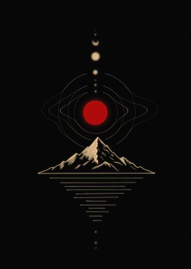 Minimalist Fuji Sun