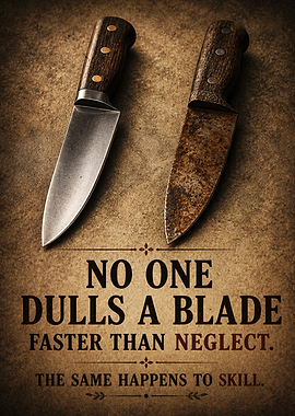 Inspirational Blade Neglect Quote Poster