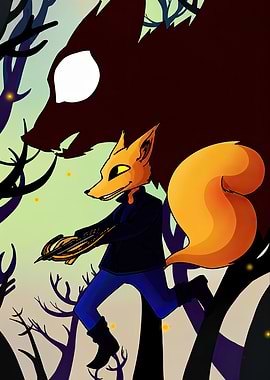 Fox Hunter in Dark Forest