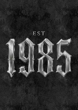 EST. 1985 Poster – Vintage Birth Year Design