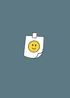 Minimalist Smiley Face Note