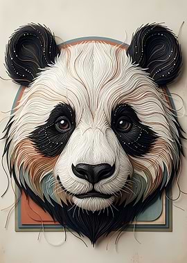 Paper Panda Portrait