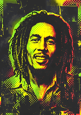 Bob Marley Pop Art Portrait