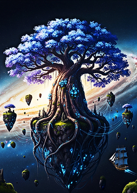Cosmic Floating Tree of Life