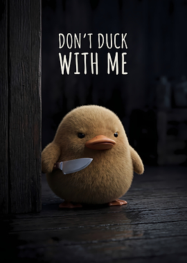Don't Duck With Me Funny Poster