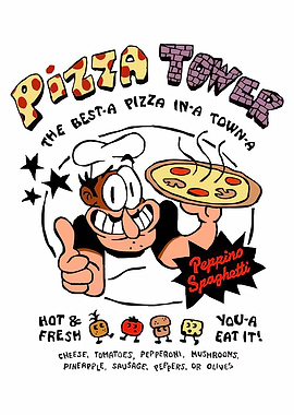 Pizza Tower Peppino Spaghetti Poster