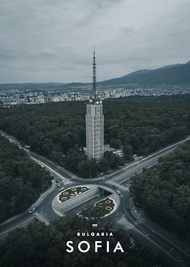 Sofia TV Tower and Roundabout