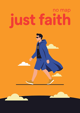 No Map Just Faith Inspirational Poster