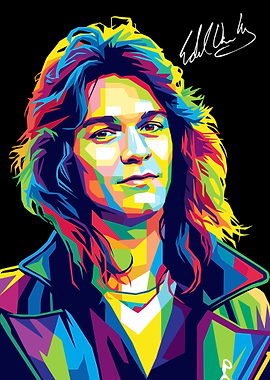 Eddie Van Halen Pop Art Portrait