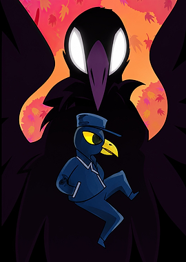Crow Character with Shadow Spirit