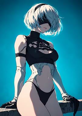 2B from NieR:Automata Portrait