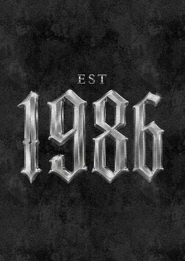EST. 1986 Poster – Vintage Birth Year Design