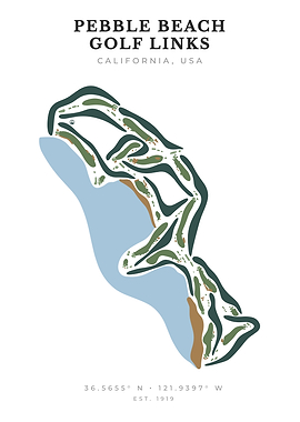 Pebble Beach Golf Links Map