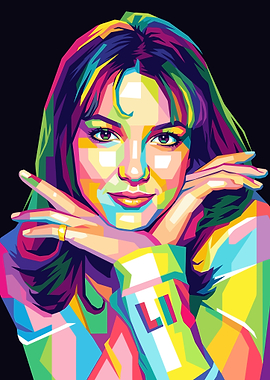 Britney Spears WPAP Pop Art Portrait