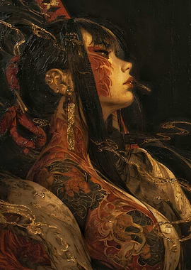 Ethereal Portrait of an Asian Warrior
