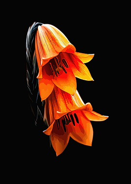 Vibrant Orange Bell-Shaped Flowers