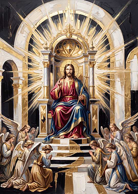 Jesus Christ Enthroned with Angels