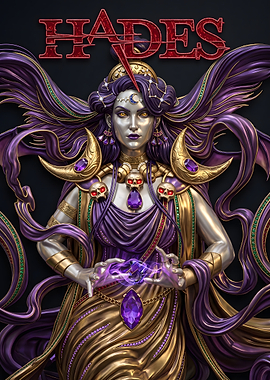 Hades Goddess Fantasy Digital Art