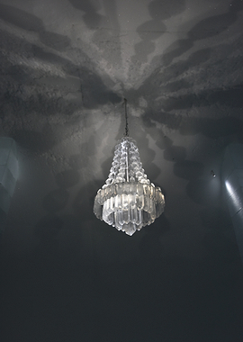 Crystal Chandelier in Ice Room