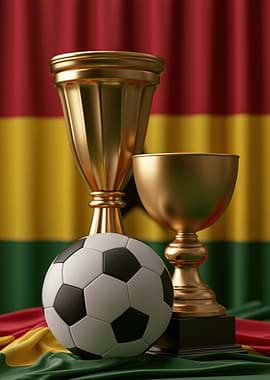 Ghana Soccer Trophies and Ball