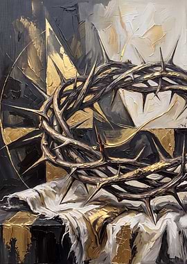 Crown of Thorns Abstract Painting