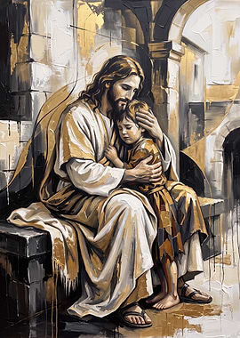 Jesus Comforting a Crying Child