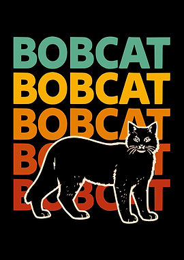 Retro Style Bobcat Graphic Design