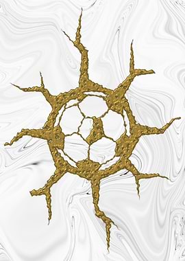 Golden Sun Soccer Ball Emblem