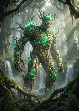 Crystal Ent Guardian in Enchanted Forest