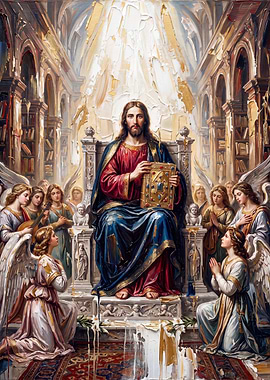 Jesus Christ Enthroned with Angels