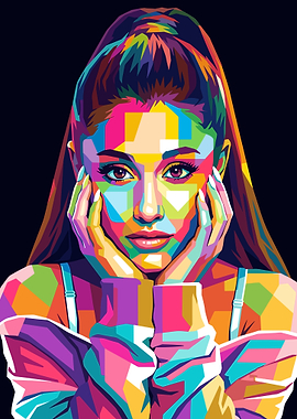 Ariana Grande Pop Art Portrait