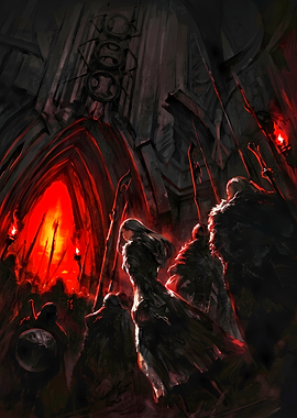Warriors Entering a Fiery Gate