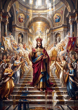 Jesus Christ as King in Heaven