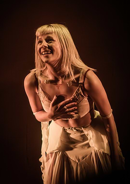 Aurora performing on stage