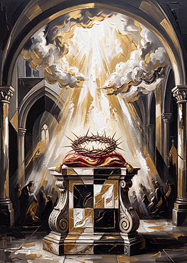 Crown of Thorns on Marble Altar