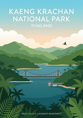 Kaeng Krachan National Park Travel Poster