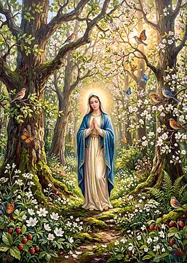 Virgin Mary in Enchanted Forest