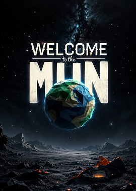 Welcome to the Moon Space Poster