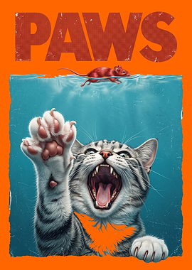Paws Cat Parody Movie Poster
