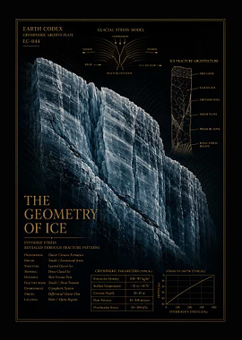 The Geometry of Ice Scientific Glacial Poster